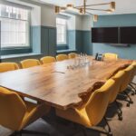 The Mayfair Room meeting room with refreshments and tv