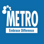 Metro Logo White Blue Full Size
