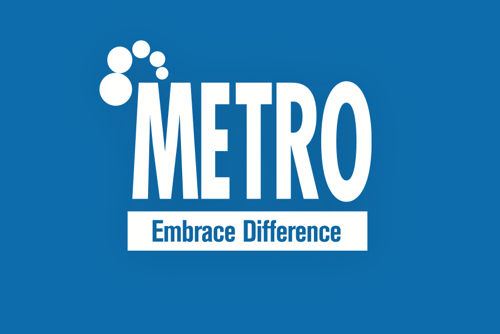 metro logo white blue full size